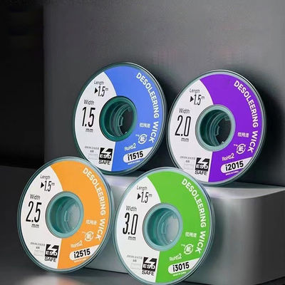 Strumenti per la riparazione di telefoni a conduttività termica 3 mm 1,5 mm 2 mm Wick dissolvente OEM